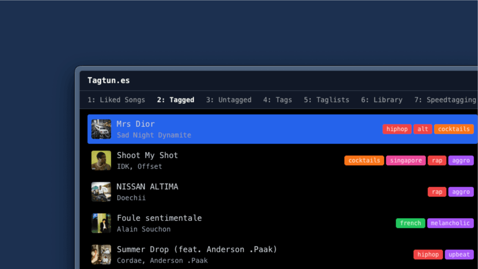 Tagtun.es header screenshot